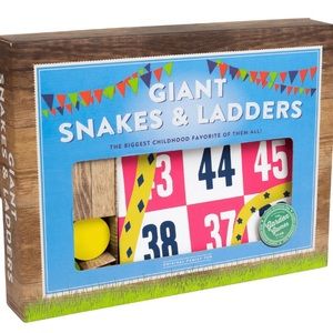 Giant Snakes & Ladders Kids Game Indoor Outdoor 40" x 40" Professor Puzzle